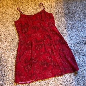 Loft red slip dress